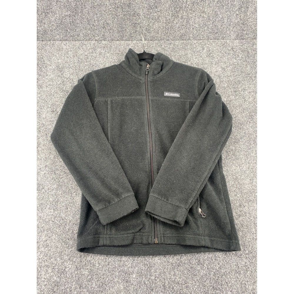 Columbia Full Zip Fleece Jacket Youth Medium 10/12 Gray Steens Mountain Outdoor